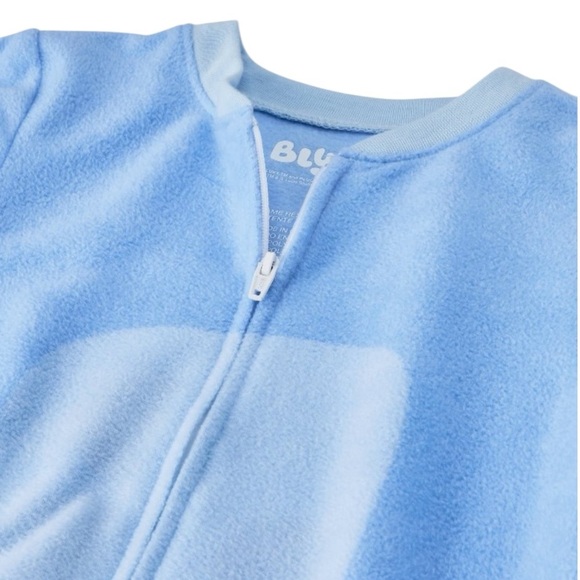 NWT BLUEY BLANKET SLEEPER WITH CAP Toddler 3T SOFT FLEECE PAJAMA - Picture 4 of 9